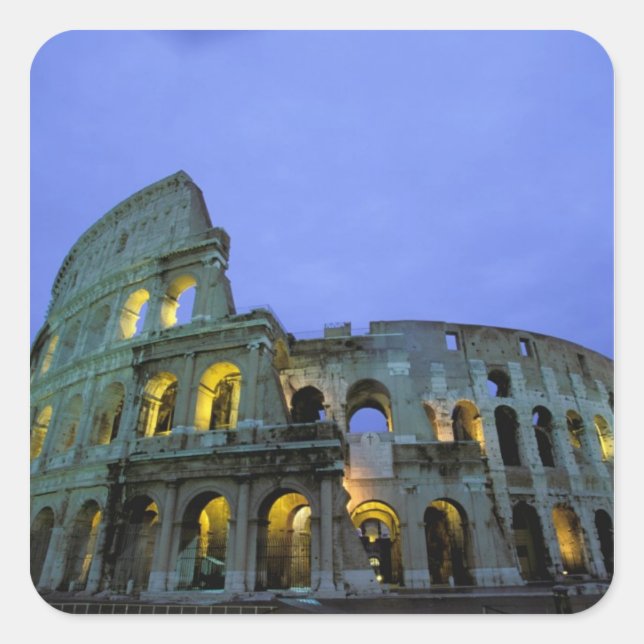 Europe, Italy, Rome. Evening view of the Square Sticker (Front)