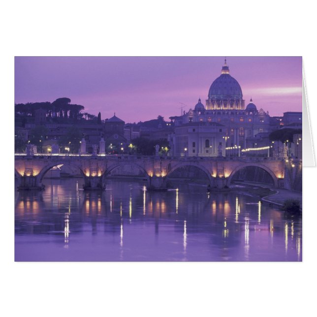 Europe, Italy, Rome. St. Peter's and Ponte Sant (Front Horizontal)