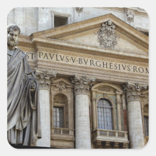 Europe, Italy, Rome. St. Peter's Basilica (aka 2 Square Sticker