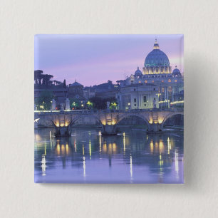Europe, Italy, Rome, The Vatican. St. Peter's & 15 Cm Square Badge