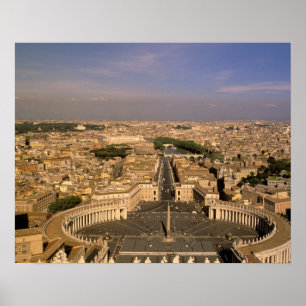 Europe, Italy, Rome, The Vatican. View from St. Poster