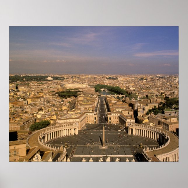 Europe, Italy, Rome, The Vatican. View from St. Poster (Front)