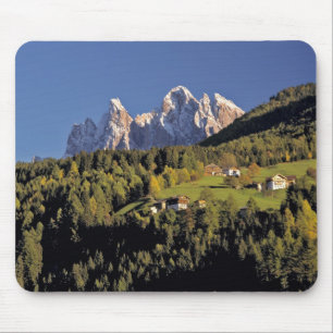Europe, Italy, San Pietro. The Odle Group seem Mouse Pad