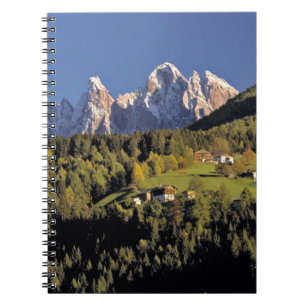 Europe, Italy, San Pietro. The Odle Group seem Notebook