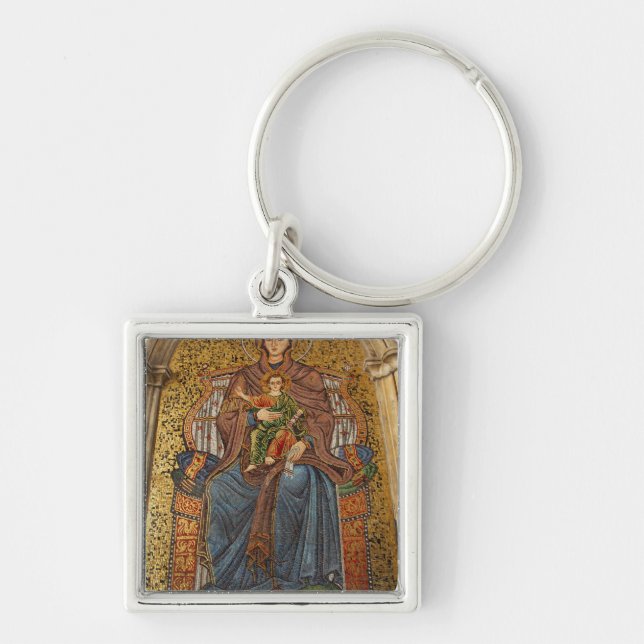Europe, Italy, Sicily, Taormina. Madonna & child Key Ring (Front)