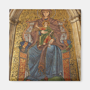 Europe, Italy, Sicily, Taormina. Madonna & child Magnet