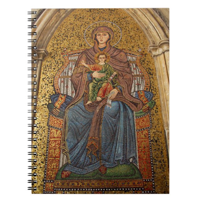 Europe, Italy, Sicily, Taormina. Madonna & child Notebook (Front)