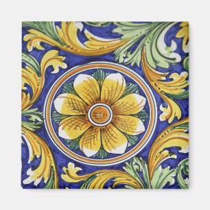 Europe, Italy, Sicily, Taormina. Traditional 4 Magnet