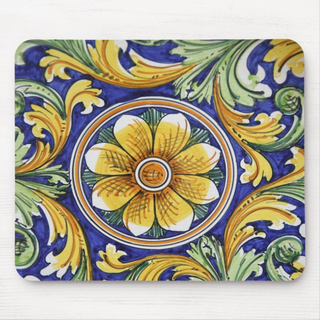 Europe, Italy, Sicily, Taormina. Traditional 4 Mouse Pad (Front)