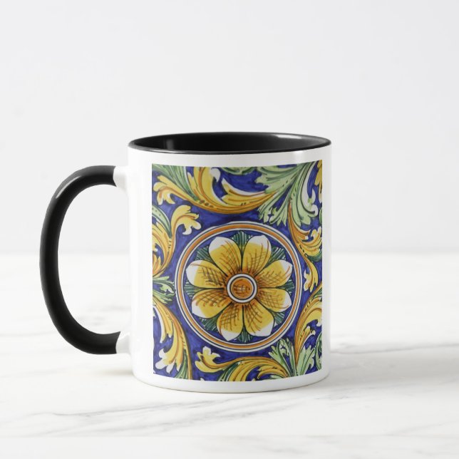 Europe, Italy, Sicily, Taormina. Traditional 4 Mug (Left)
