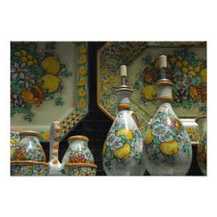Europe, Italy, Sicily, Taormina. Traditional 5 Photo Print