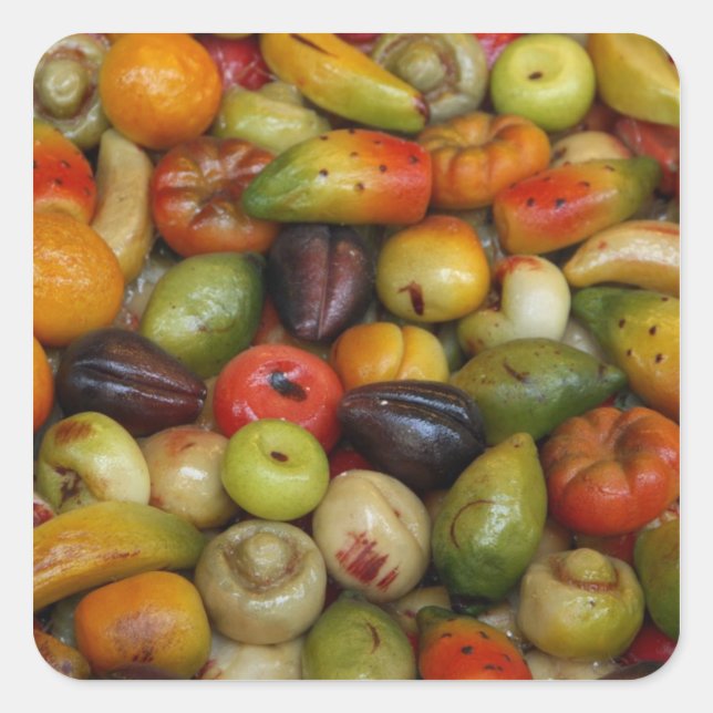 Europe, Italy, Sicily, Taormina. Traditional Square Sticker (Front)