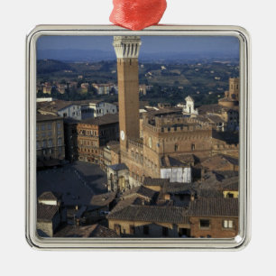 Europe, Italy, Siena. Town overview Metal Ornament