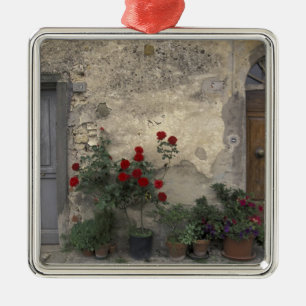 Europe, Italy, Tuscany, Chianti, Tuscan doorway; Metal Tree Decoration