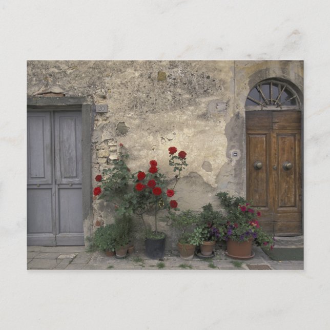 Europe, Italy, Tuscany, Chianti, Tuscan doorway; Postcard (Front)