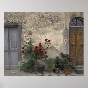 Europe, Italy, Tuscany, Chianti, Tuscan doorway; Poster