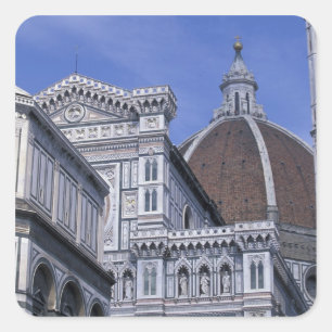 Europe, Italy, Tuscany, Florence. Piazza del 2 Square Sticker