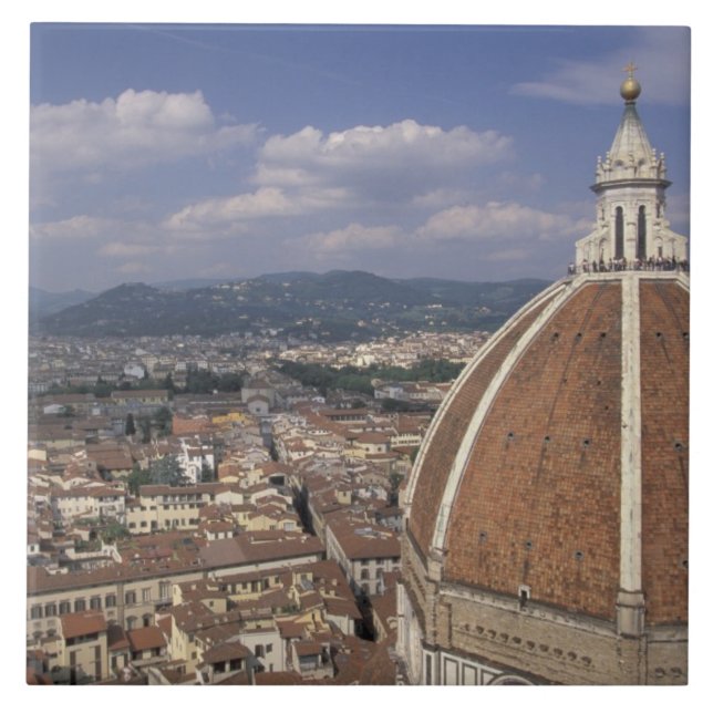 Europe, Italy, Tuscany, Florence. Piazza del Ceramic Tile (Front)