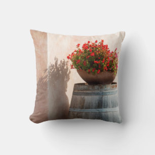 Europe, Italy, Tuscany. Flower pot Cushion