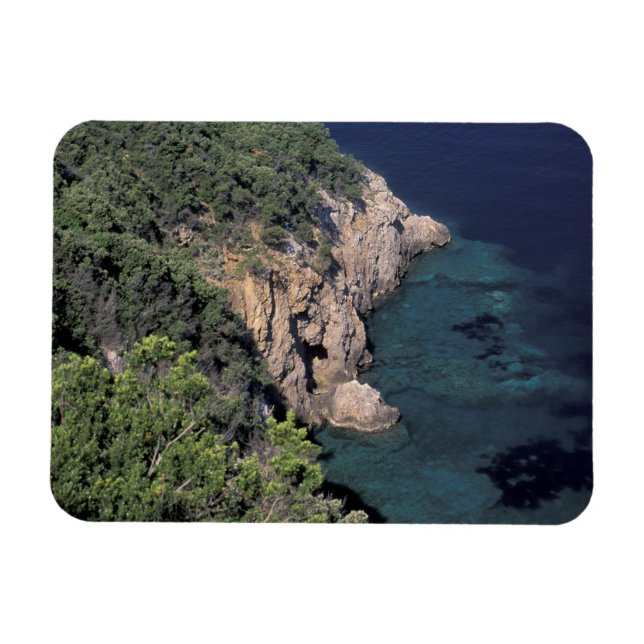 Europe, Italy, Tuscany. Rocky coast; Cala Magnet (Horizontal)