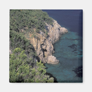 Europe, Italy, Tuscany. Rocky coast; Cala Magnet