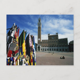 Europe, Italy, Tuscany, Siena. Piazza del Postcard