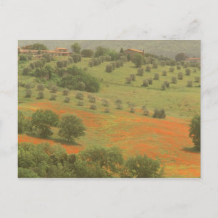 Europe, Italy, Tuscany, Val D'Orcia, Monte Postcard