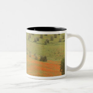 Europe, Italy, Tuscany, Val D'Orcia, Monte Two-Tone Coffee Mug