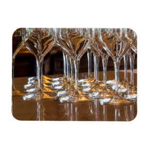 Europe, Italy, Tuscany. Wine glasses in a winery Magnet