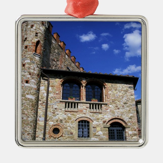 Europe, Italy, Umbria, Chianti, Montebenichi. Metal Ornament (Front)