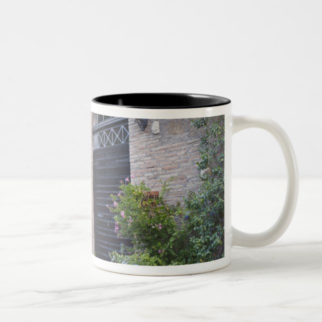 Europe, Italy, Umbria, Civita, Traditional House Two-Tone Coffee Mug (Right)