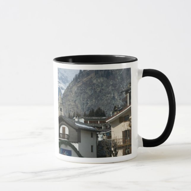 Europe, Italy, Valle d'Aosta, COURMAYEUR: Town Mug (Right)