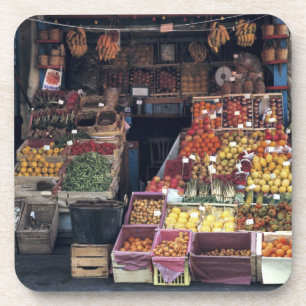 Europe, Italy, Venice area. Colourful fruits and Coaster