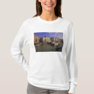 Europe, Italy, Venice, Boat traffic by Rialto T-Shirt