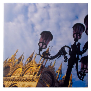 Europe, Italy, Venice. Byzantine Basilica and Ceramic Tile