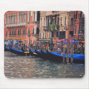 Europe, Italy, Venice, gondolas in canal Mouse Pad