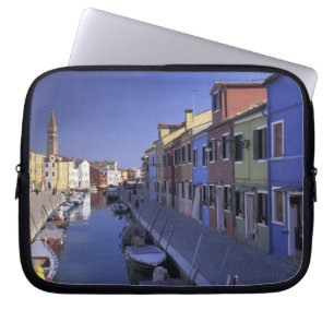 Europe, Italy, Venice, Murano Island, Colourful Laptop Sleeve