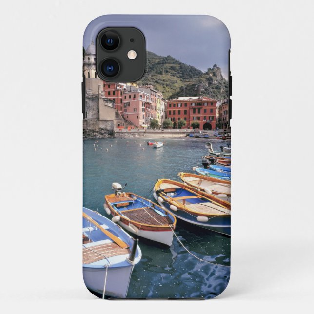 Europe, Italy, Vernazza. Brightly painted boats Case-Mate iPhone Case (Back)