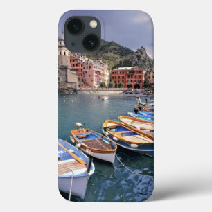 Europe, Italy, Vernazza. Brightly painted boats iPhone 13 Case