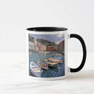Europe, Italy, Vernazza. Brightly painted boats Mug