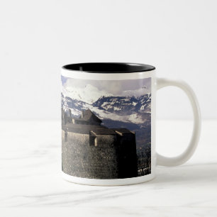 Europe, Liechtenstein, Vaduz. Vaduz castle, 2 Two-Tone Coffee Mug