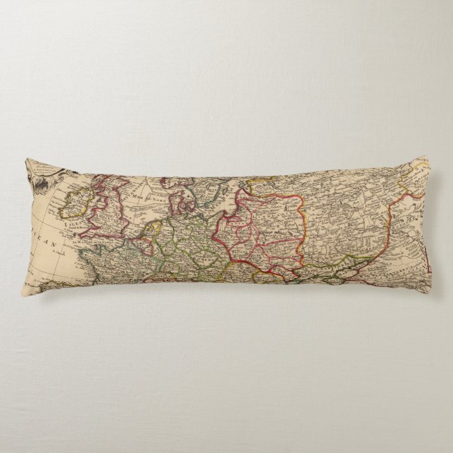 Europe map body cushion (Front)