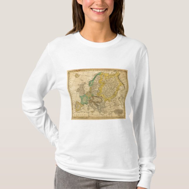 Europe  Map by Worcester T-Shirt (Front)