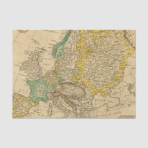 Europe Map by Worcester Tissue Paper