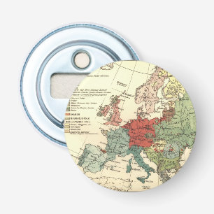 Europe Map Countries World Antique Bottle Opener