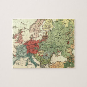 Europe Map Countries World Antique Jigsaw Puzzle