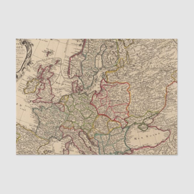 Europe map tissue paper (Front)