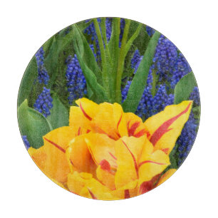Europe, Netherlands, Lisse. Tulips Cutting Board