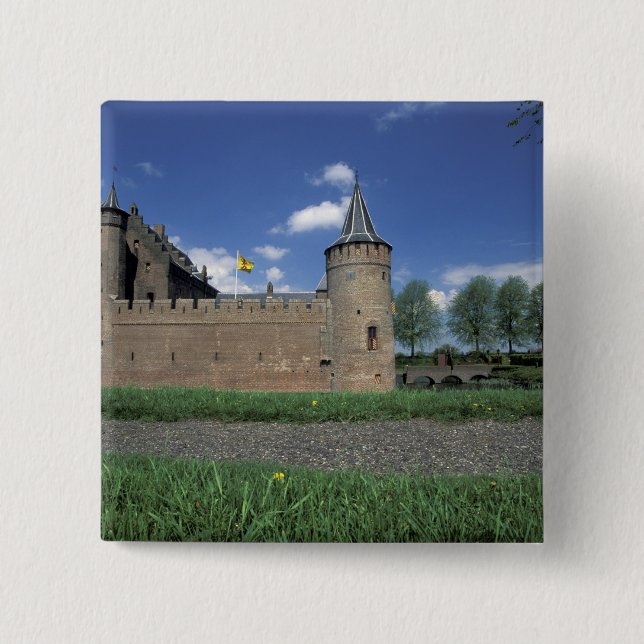 Europe, Netherlands, Muiden Muiden Castle 15 Cm Square Badge (Front)