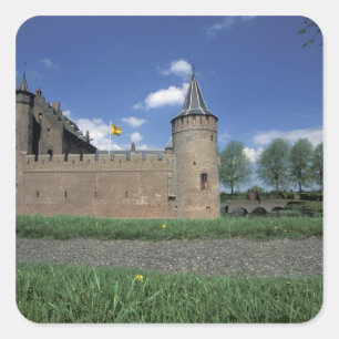 Europe, Netherlands, Muiden Muiden Castle Square Sticker